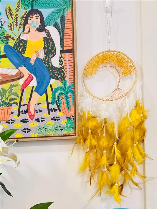 Yellow Tree Of Life Dreamcatcher