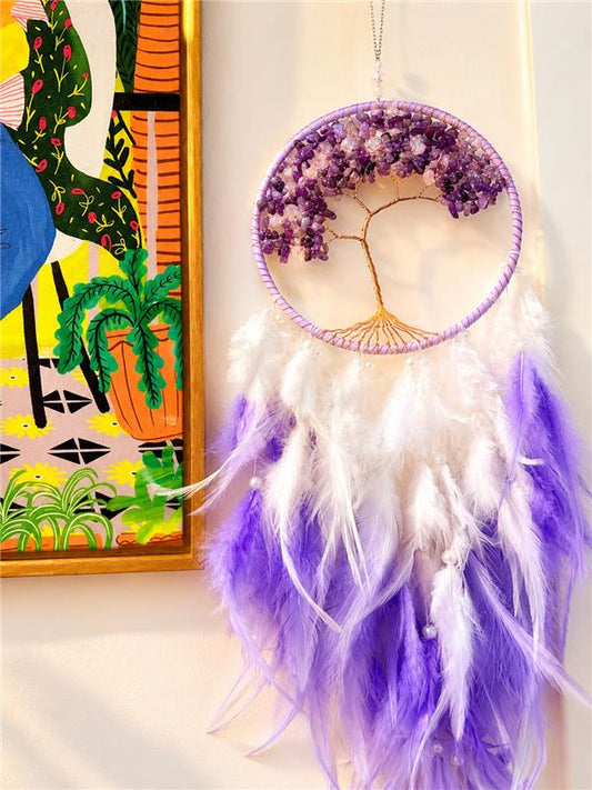 Purple Tree Of Life Dreamcatcher