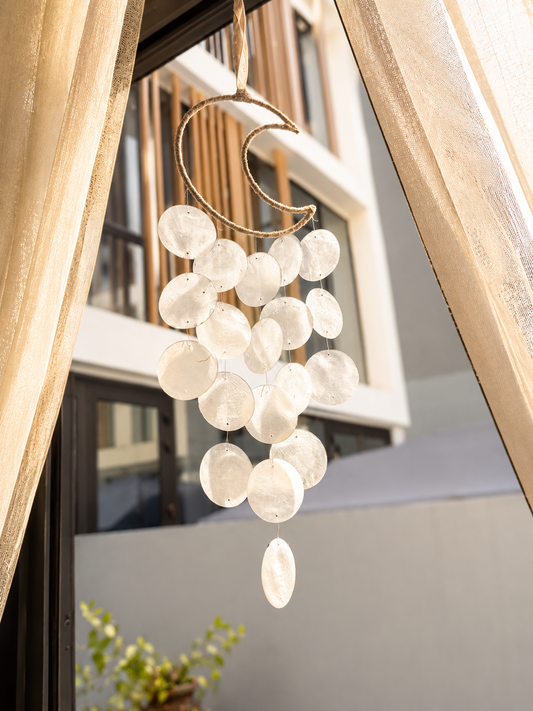 White capiz shells windchimes